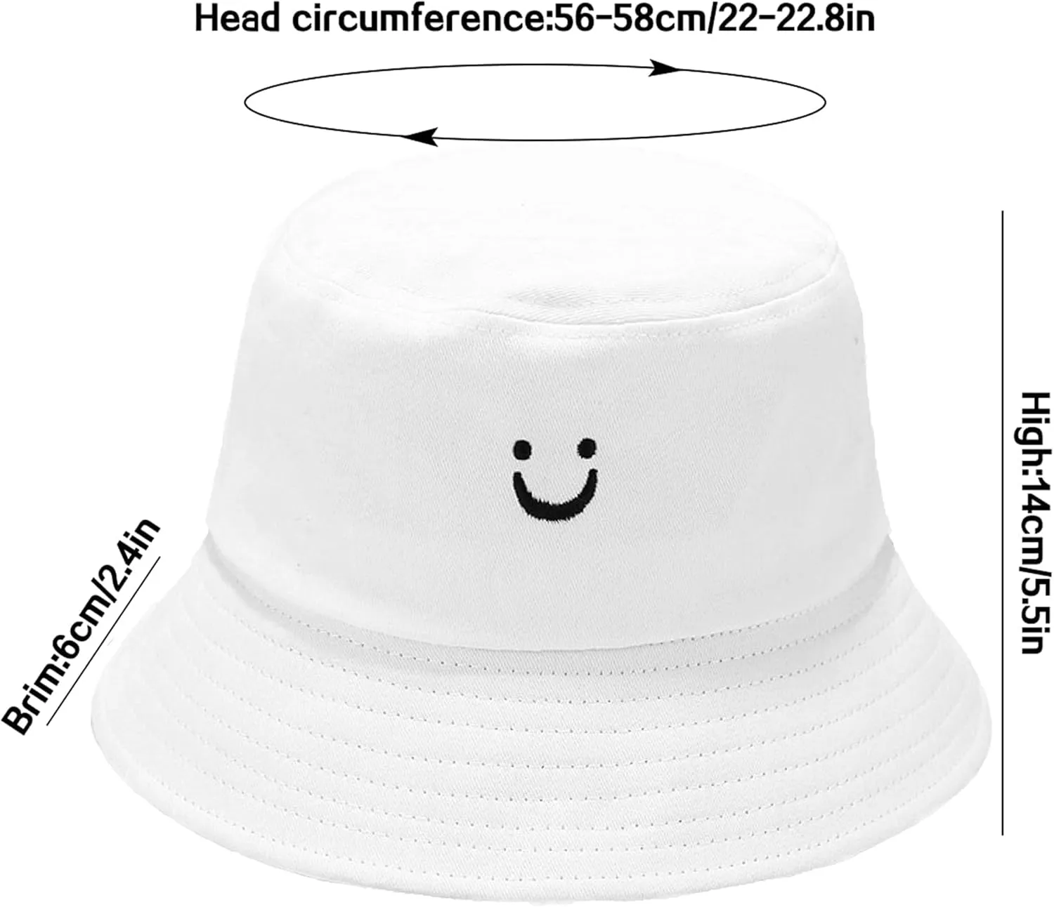 Flower Reversible Bucket Hat Cotton Summer Travel Beach Sun Hats Emboridery for Women Men