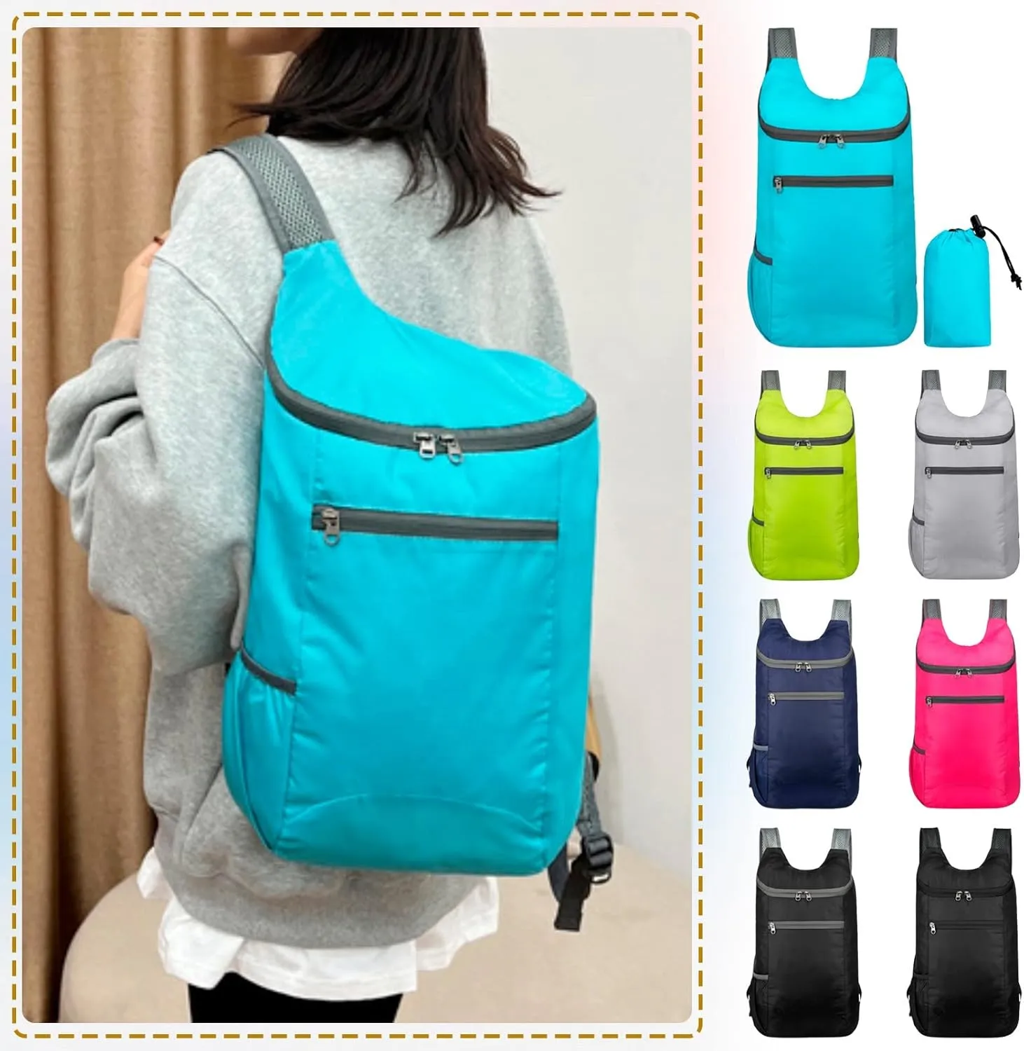 Folding Hiking Backpack for Men Women Outdoor Travel Hiking Backpacks Lightweight Climbing Backpacks