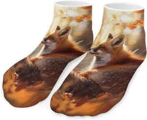 Forests Fox Ankle Socks Breathable Low Cut Sports Socks Casual No Show Sock for Women Men