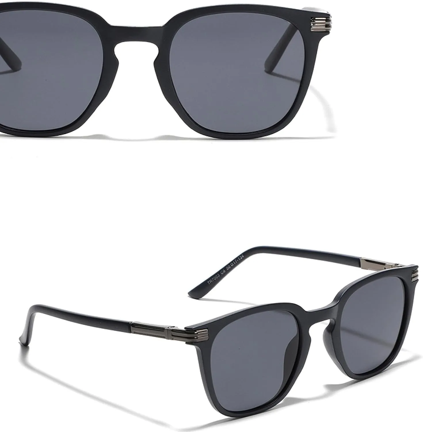 Frame Sunglasses for Men Retro Polarized Sun Glasses for Women Uv400 Grey Green