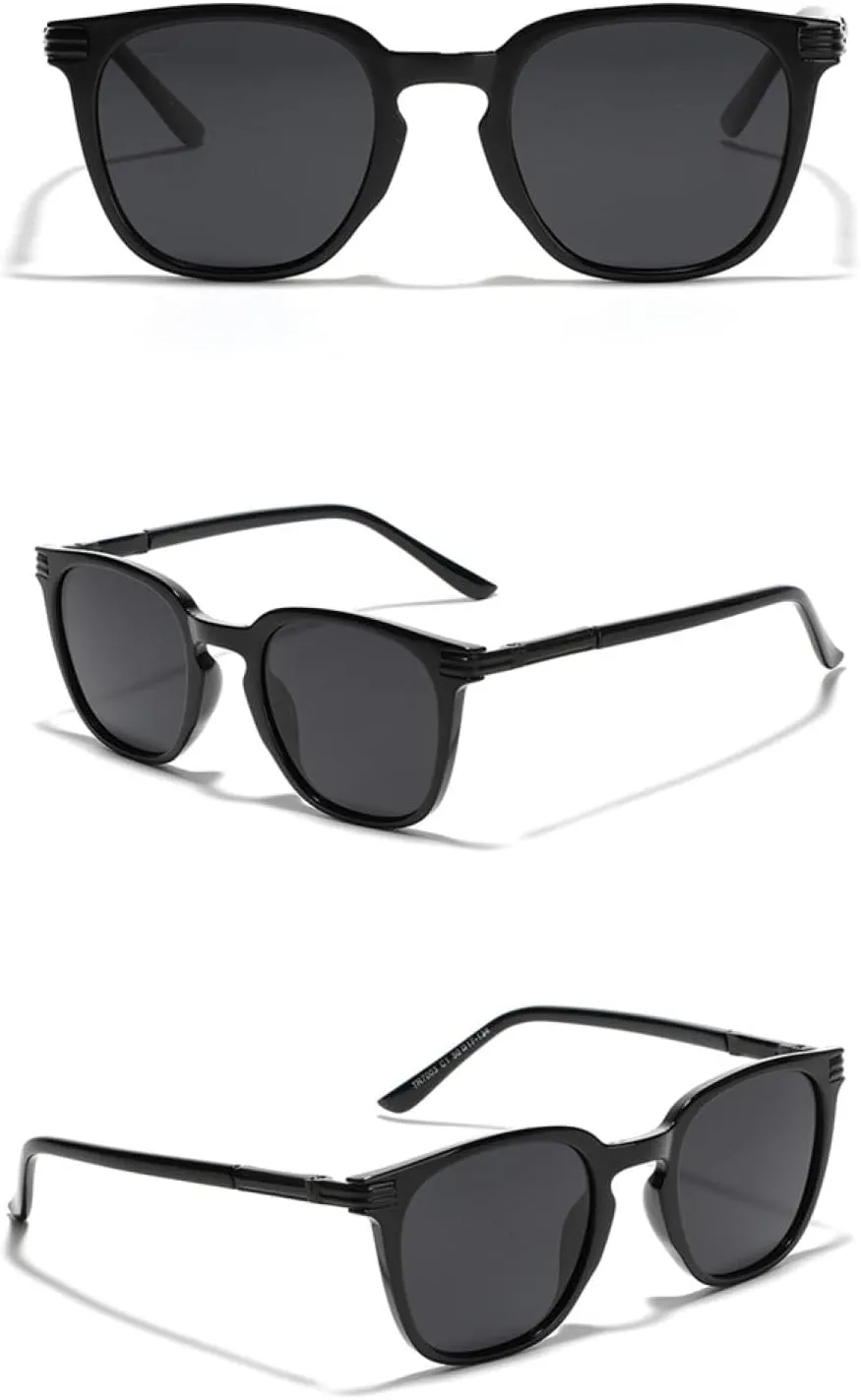 Frame Sunglasses for Men Retro Polarized Sun Glasses for Women Uv400 Grey Green