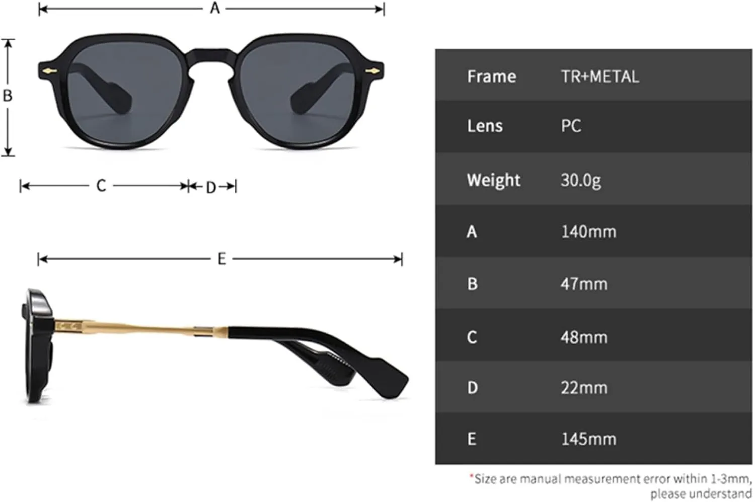 Frame Sunglasses Retro Women Green Brown Round Sun Glasses for Men Uv400