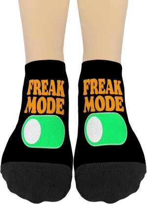 Freak Mode On Socks No Show Humor Freak Mode On Sock