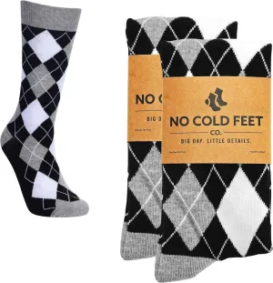 Fun Black Colorful Novelty Socks for Men for Dress Casual Formal Groomsmen Wedding, 2 Pack