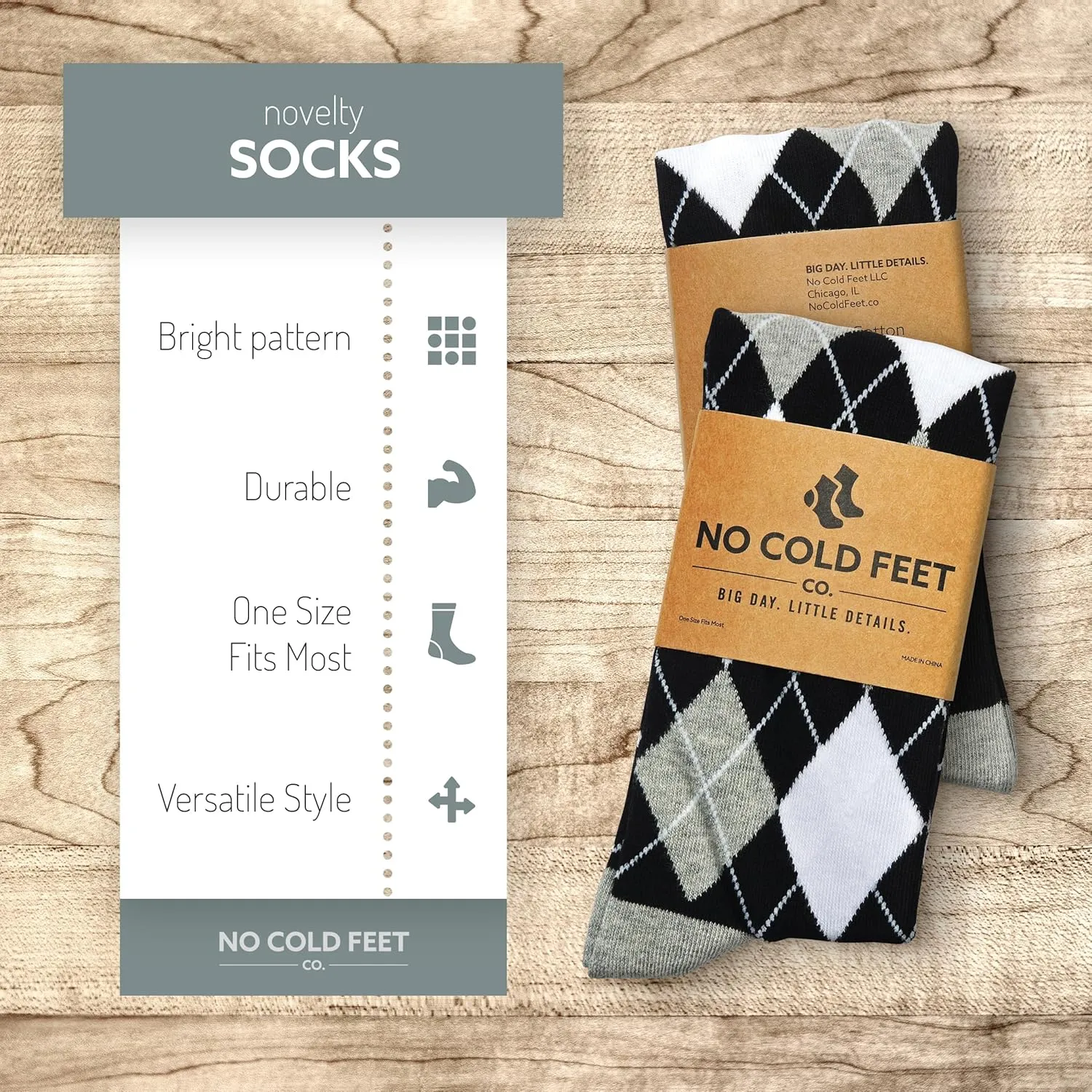 Fun Black Colorful Novelty Socks for Men for Dress Casual Formal Groomsmen Wedding, 8 Pack