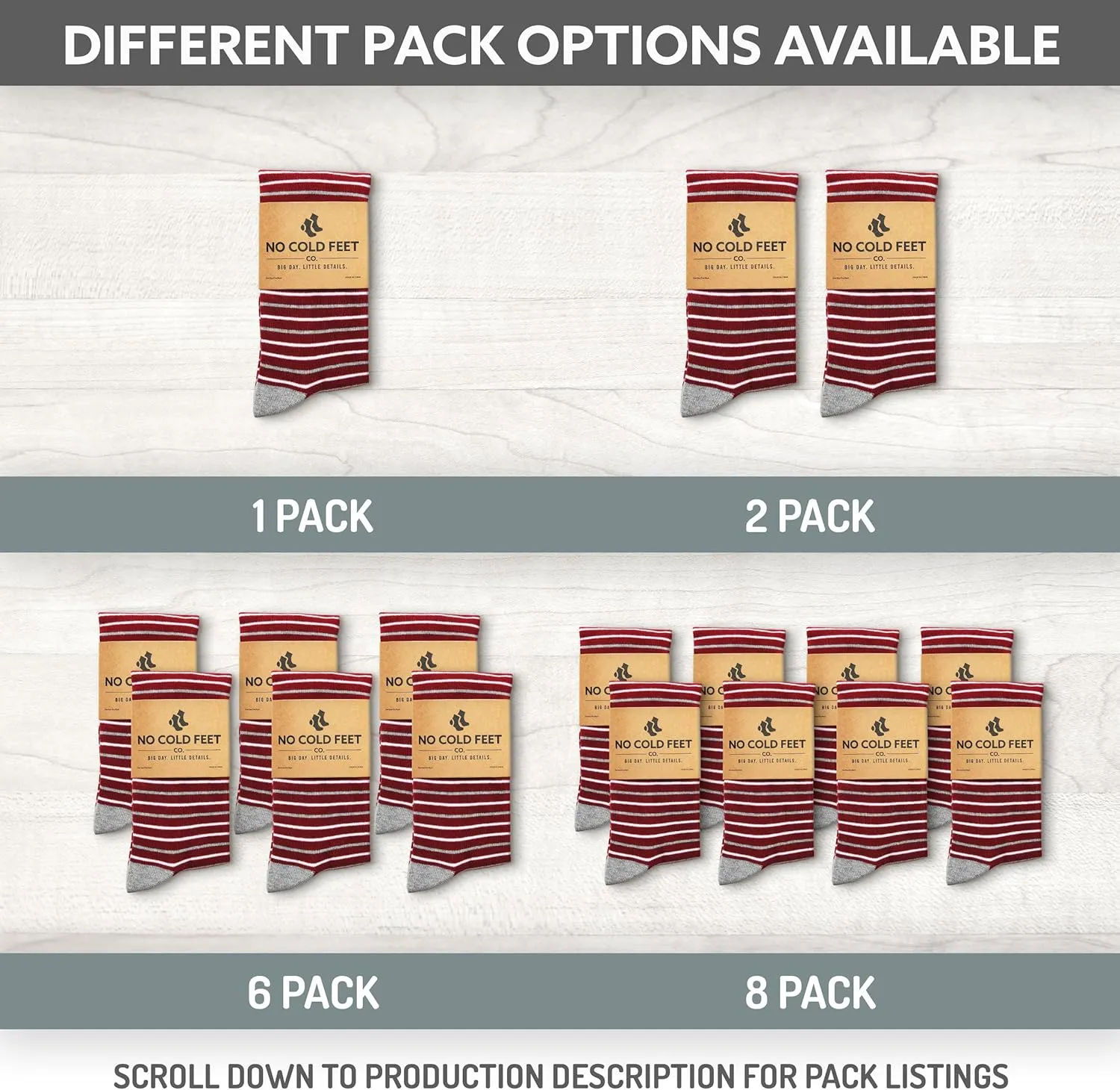 Fun Burgundy Colorful Novelty Socks for Men for Dress Casual Formal Groomsmen Wedding, 4 Pack