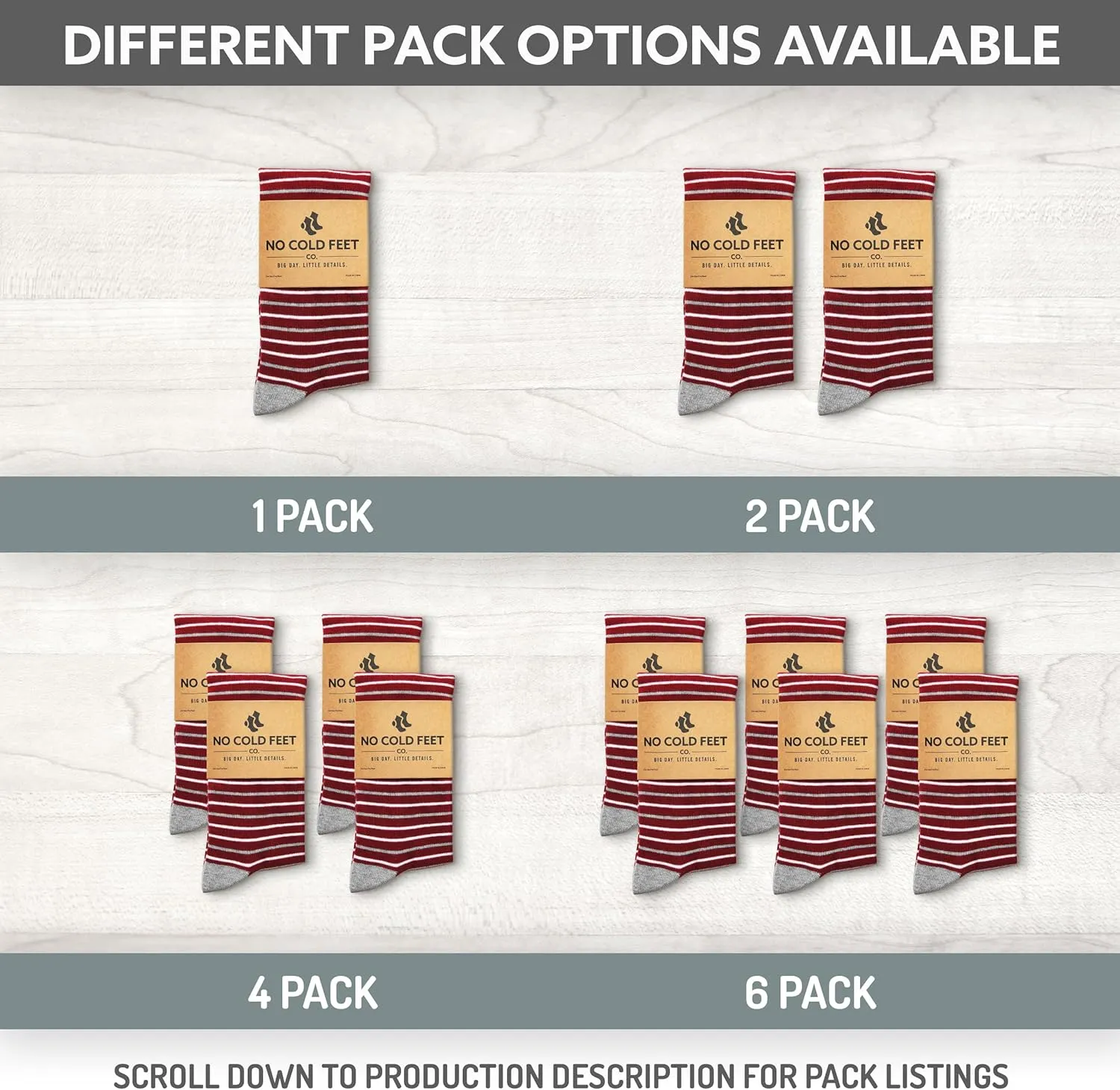 Fun Burgundy Colorful Novelty Socks for Men for Dress Casual Formal Groomsmen Wedding, 8 Pack