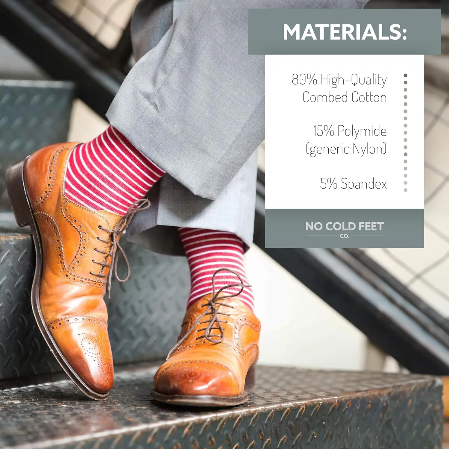 Fun Burgundy Colorful Novelty Socks for Men for Dress Casual Formal Groomsmen Wedding, 8 Pack