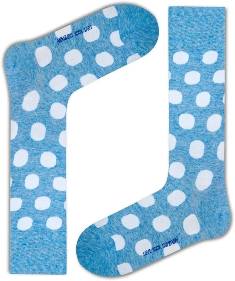 fun colorful funky patterned organic cotton men's dress socks