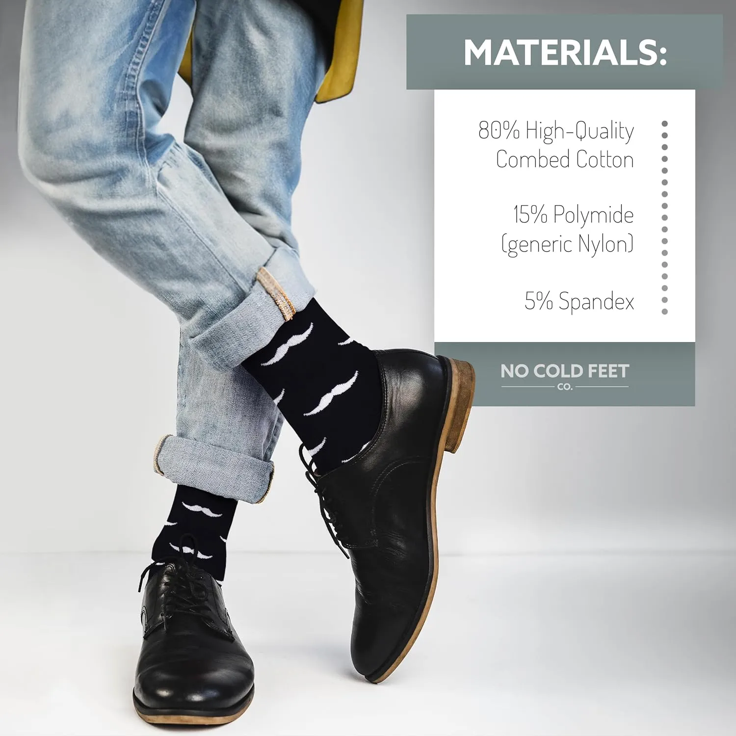 Fun Colorful Novelty Socks for Men for Dress Casual Formal Groomsmen Wedding, 2-Pack