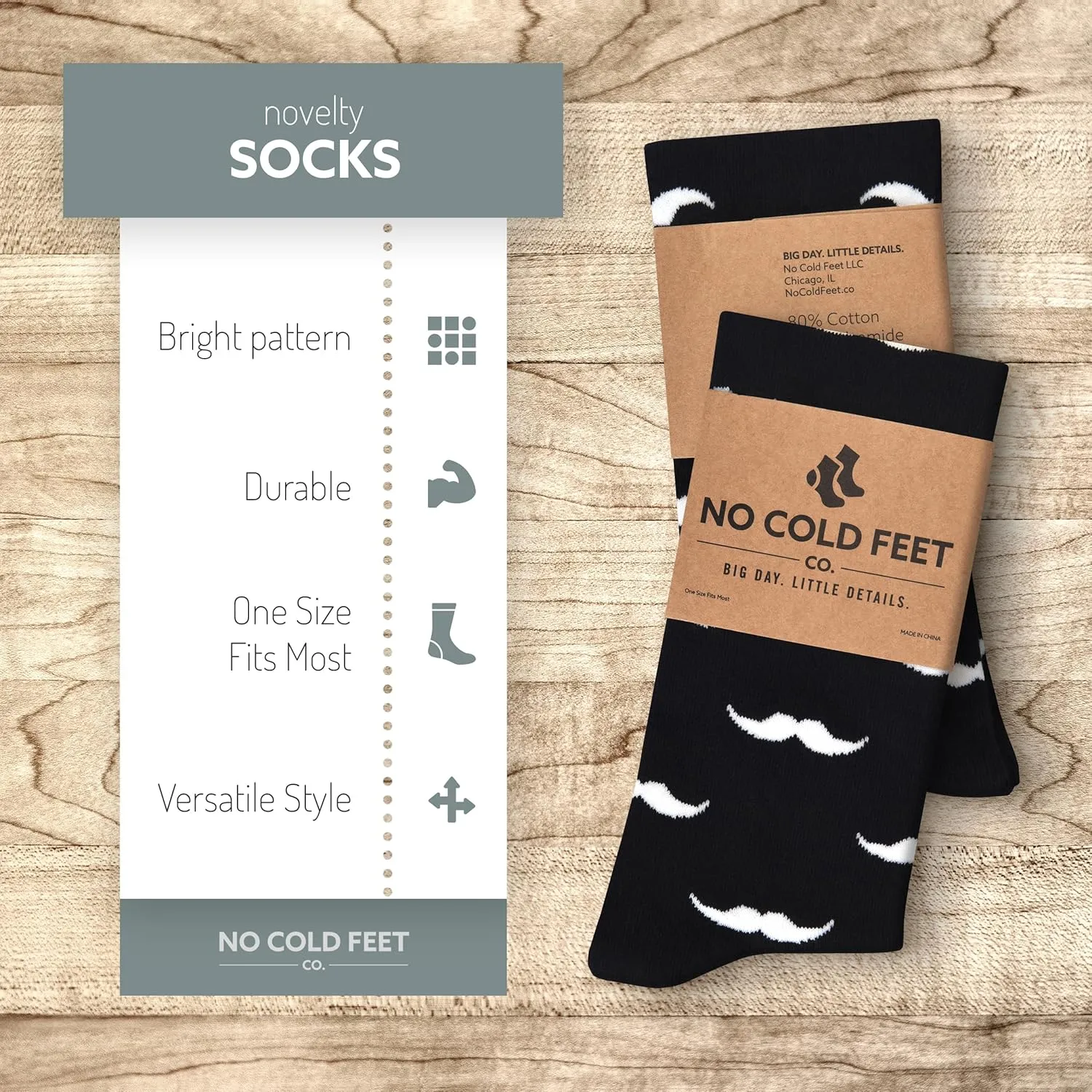 Fun Colorful Novelty Socks for Men for Dress Casual Formal Groomsmen Wedding, 2-Pack