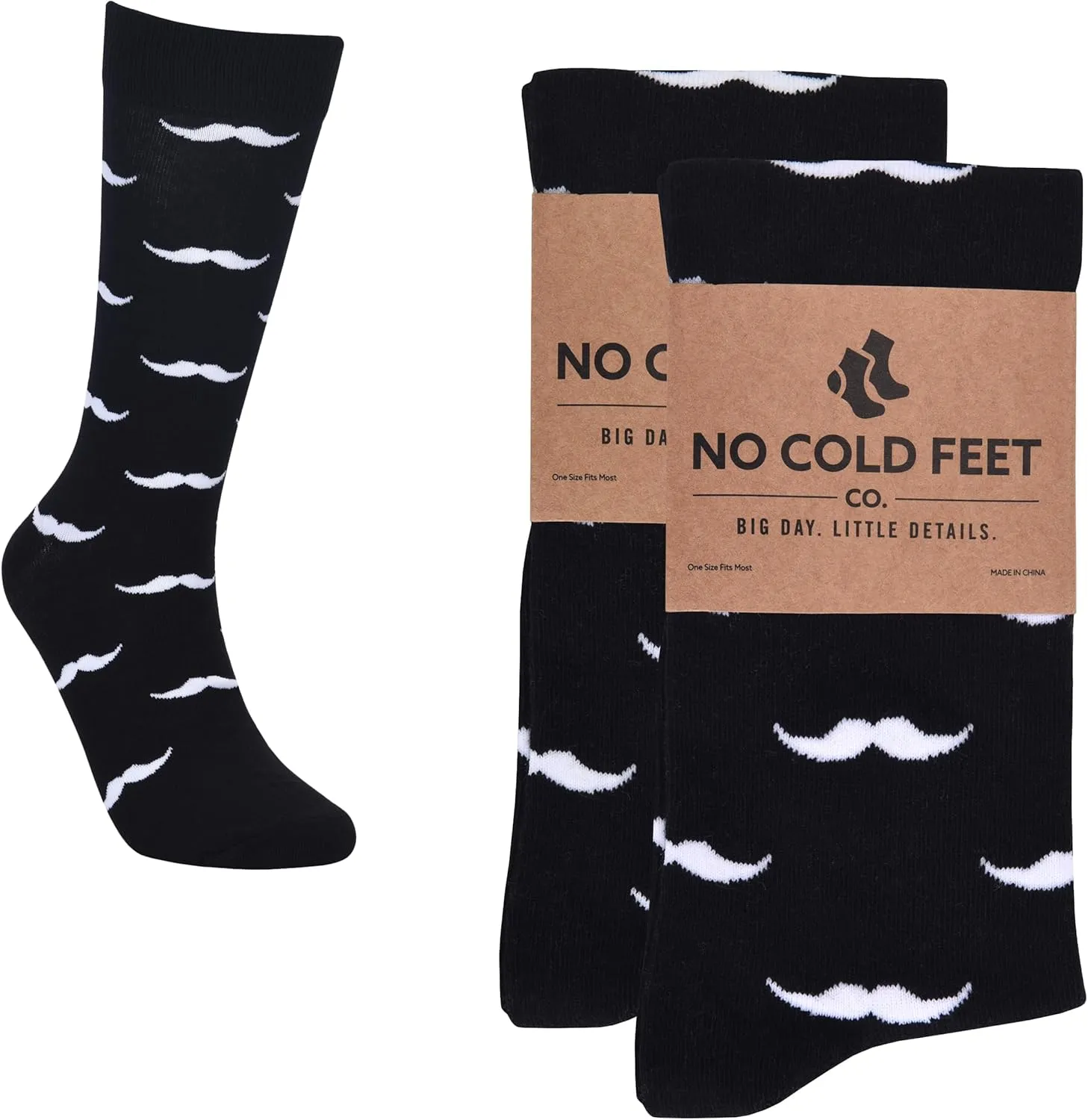 Fun Colorful Novelty Socks for Men for Dress Casual Formal Groomsmen Wedding, 2-Pack