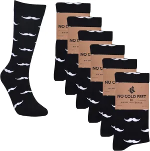 Fun Colorful Novelty Socks for Men for Dress Casual Formal Groomsmen Wedding, 6-Pack