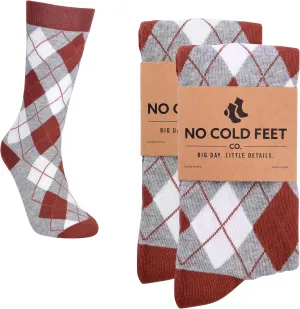 Fun Orange Colorful Novelty Socks for Men for Dress Casual Formal Groomsmen Wedding, 2 Pack
