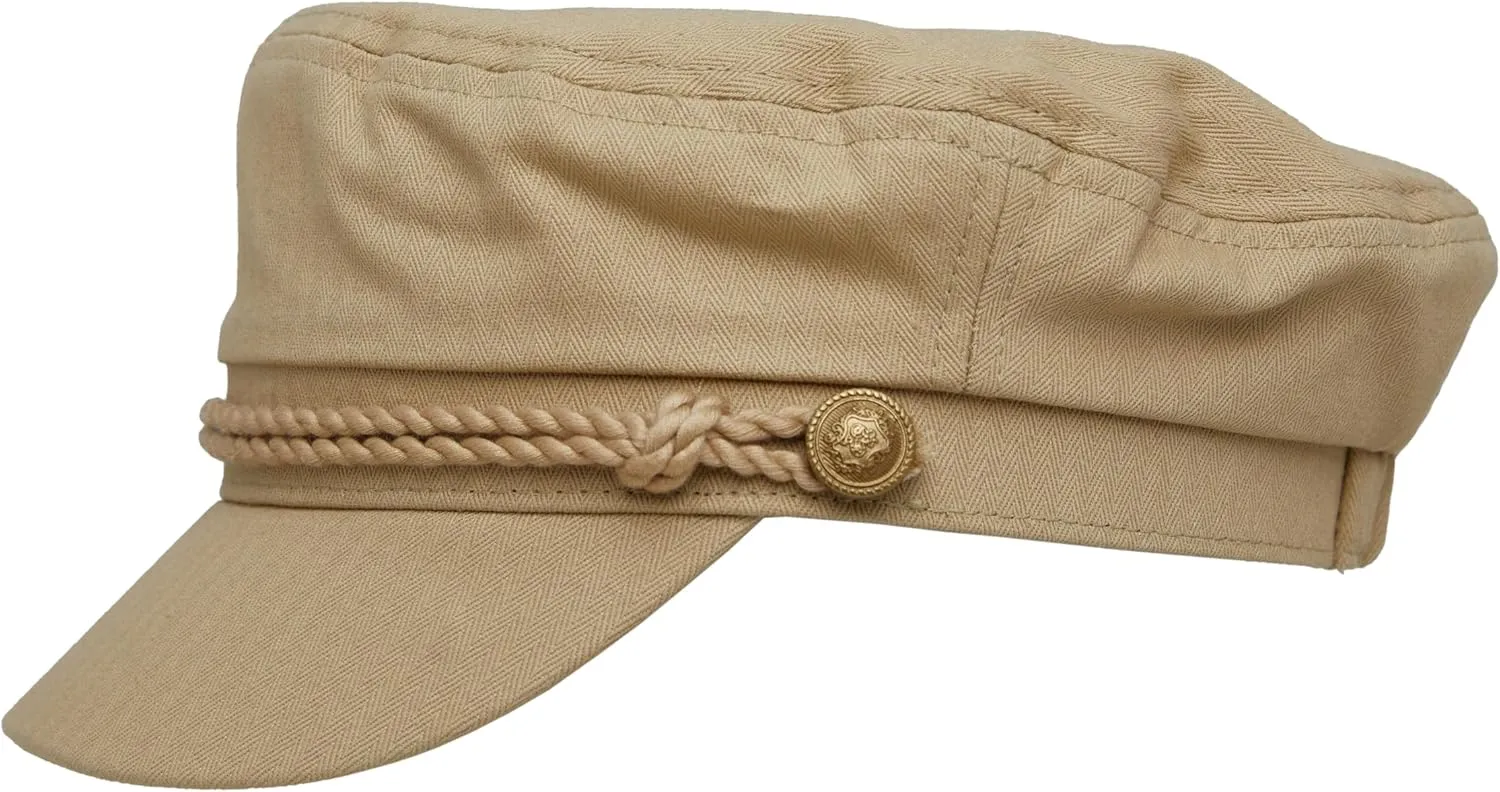Funky Junque Greek Fisherman Newsboy Flat Cap - Stylish Versatile Hat