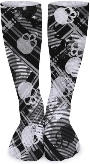 Funny Socks For Women Men Novelty Crew Casual Socks Fun Gifts For Women Friends-Retro Red Black Roses
