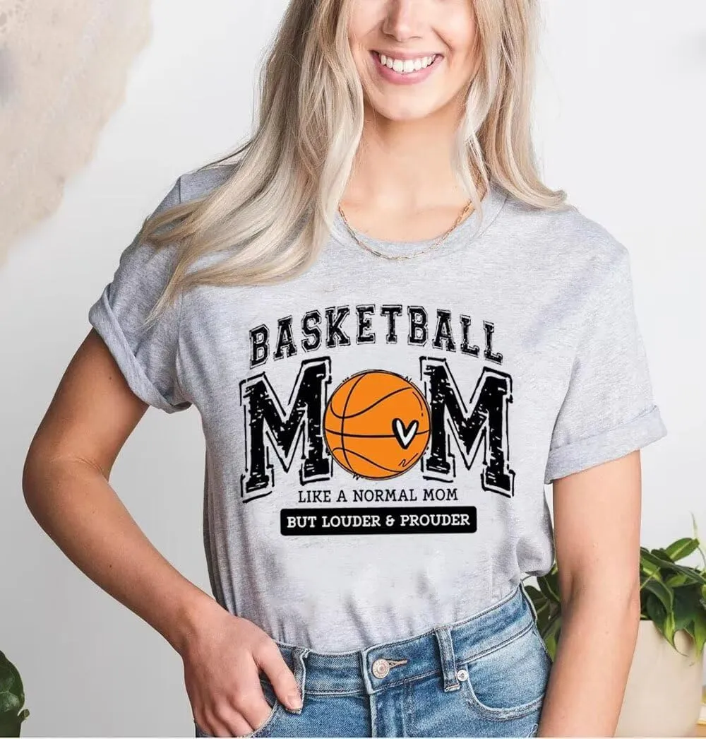 Game Day Basketball Tshirt Woman Sunday Funday Shirts Vintage Basketball Shirt Funny Basketball Graphic Tee Tops