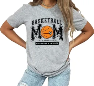 Game Day Basketball Tshirt Woman Sunday Funday Shirts Vintage Basketball Shirt Funny Basketball Graphic Tee Tops