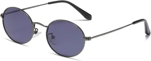GAOXIN Polarized Round Frame Fashion Sunglasses for Men and Women Outdoor Vacation Sunshade Driving (Color : B, Size : Medium)