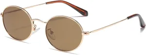 GAOXIN Polarized Round Frame Fashion Sunglasses for Men and Women Outdoor Vacation Sunshade Driving (Color : D, Size : Medium)