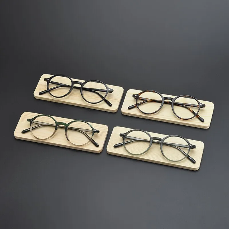 Gatenac Unisex Full Rim Round Acetate Eyeglasses Gxyj961