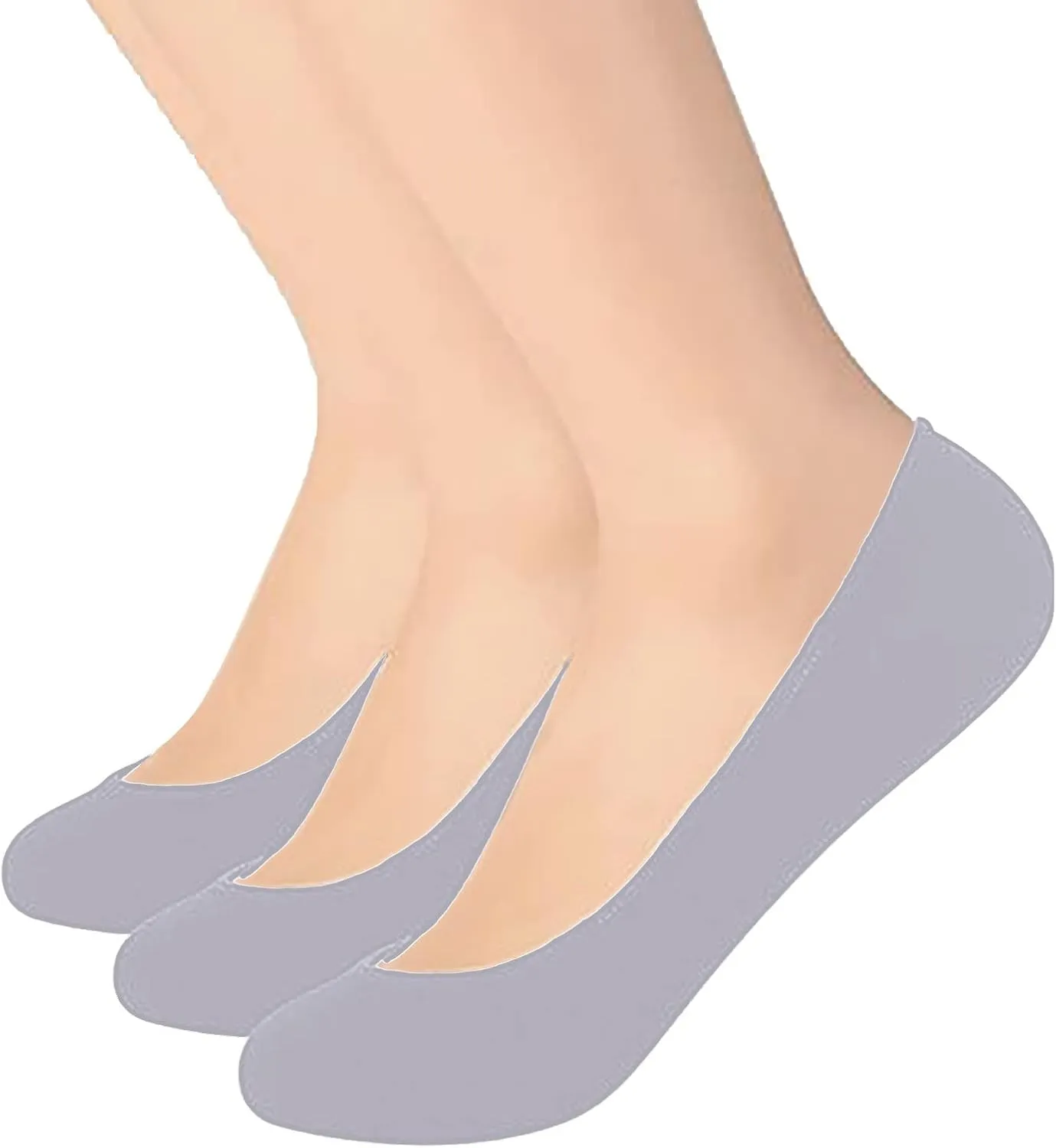 GIERIDUC 1/3/5/6PC Mens Women No Show Socks Non Slip Invisible Flat Boat Socks Cushioned Socks Cotton Low Cut Casual Socks