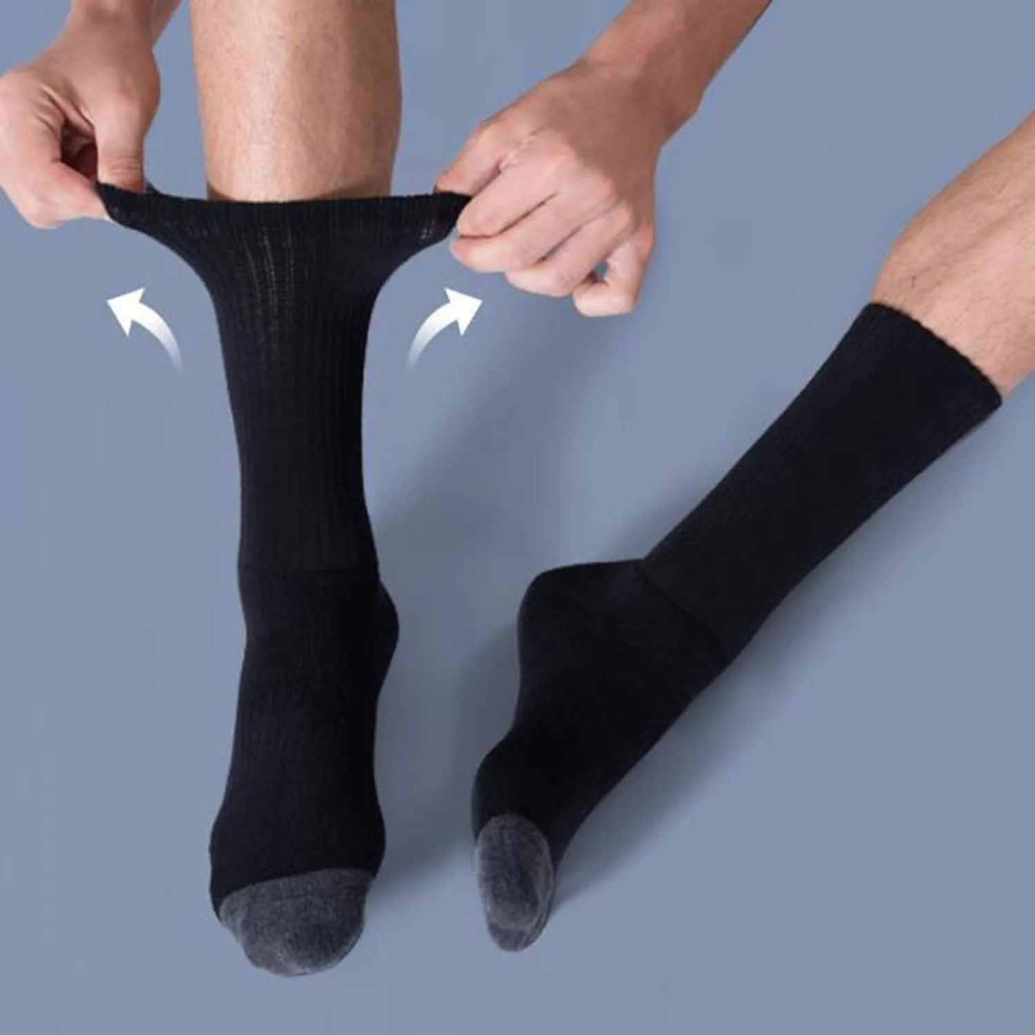 GIERIDUC 5 Pairs Men's Basketball Socks Unisex Solid Color Short Top Socks Moisture Wicking Athletic Socks Low Cut Crew Socks