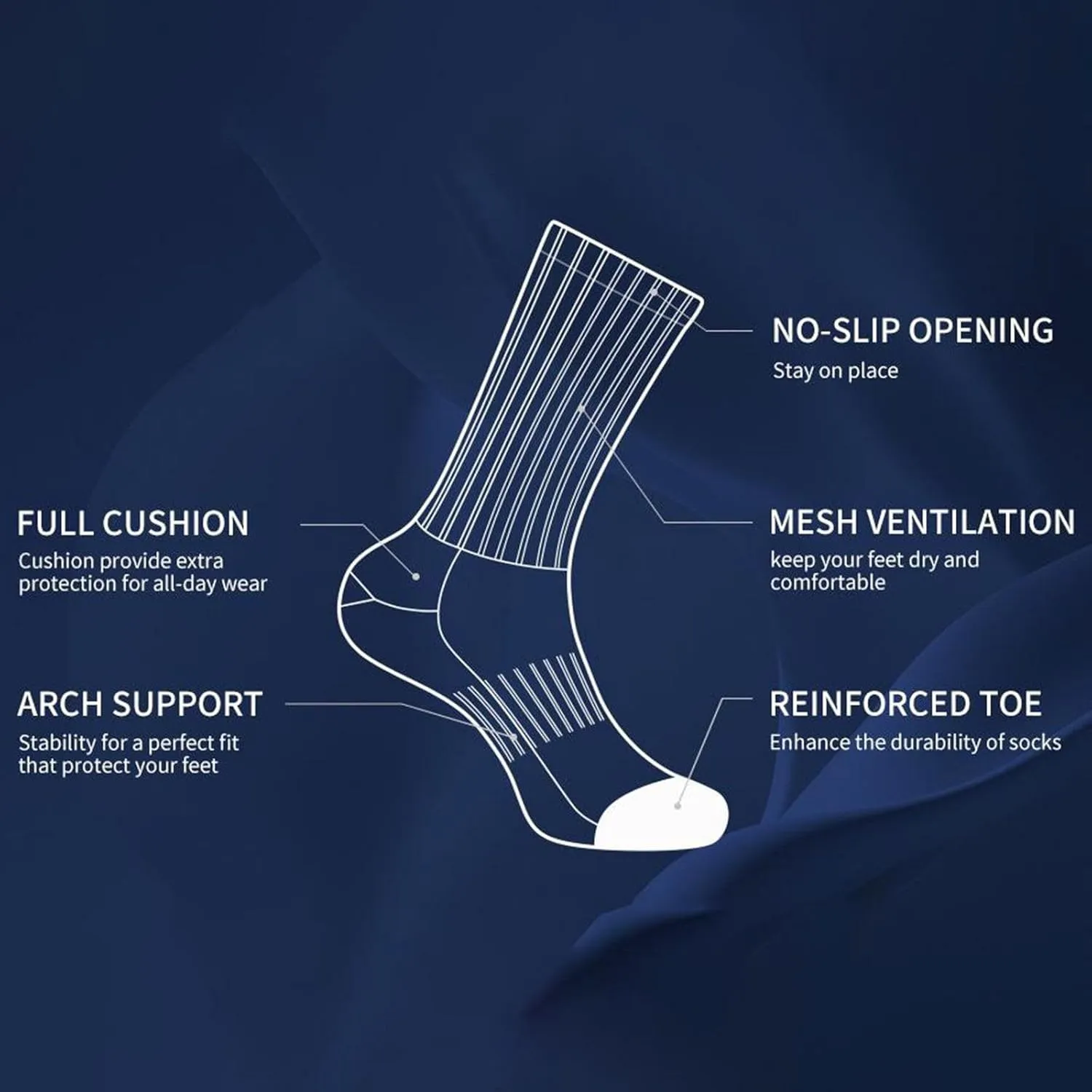 GIERIDUC 5 Pairs Men's Basketball Socks Unisex Solid Color Short Top Socks Moisture Wicking Athletic Socks Low Cut Crew Socks