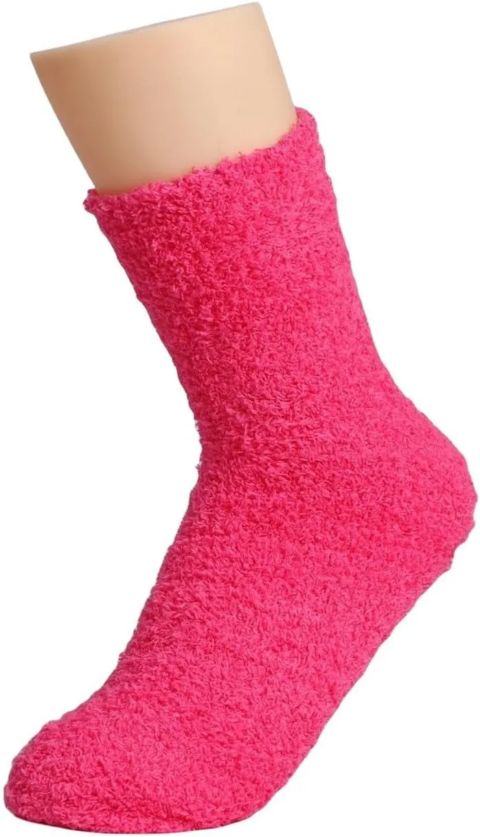 GIERIDUC Fuzzy Socks for Women Teen Girls Fluffy Christmas Cozy Slipper Cabin Soft Winter Warm Fleece Socks Plush Sleep Socks