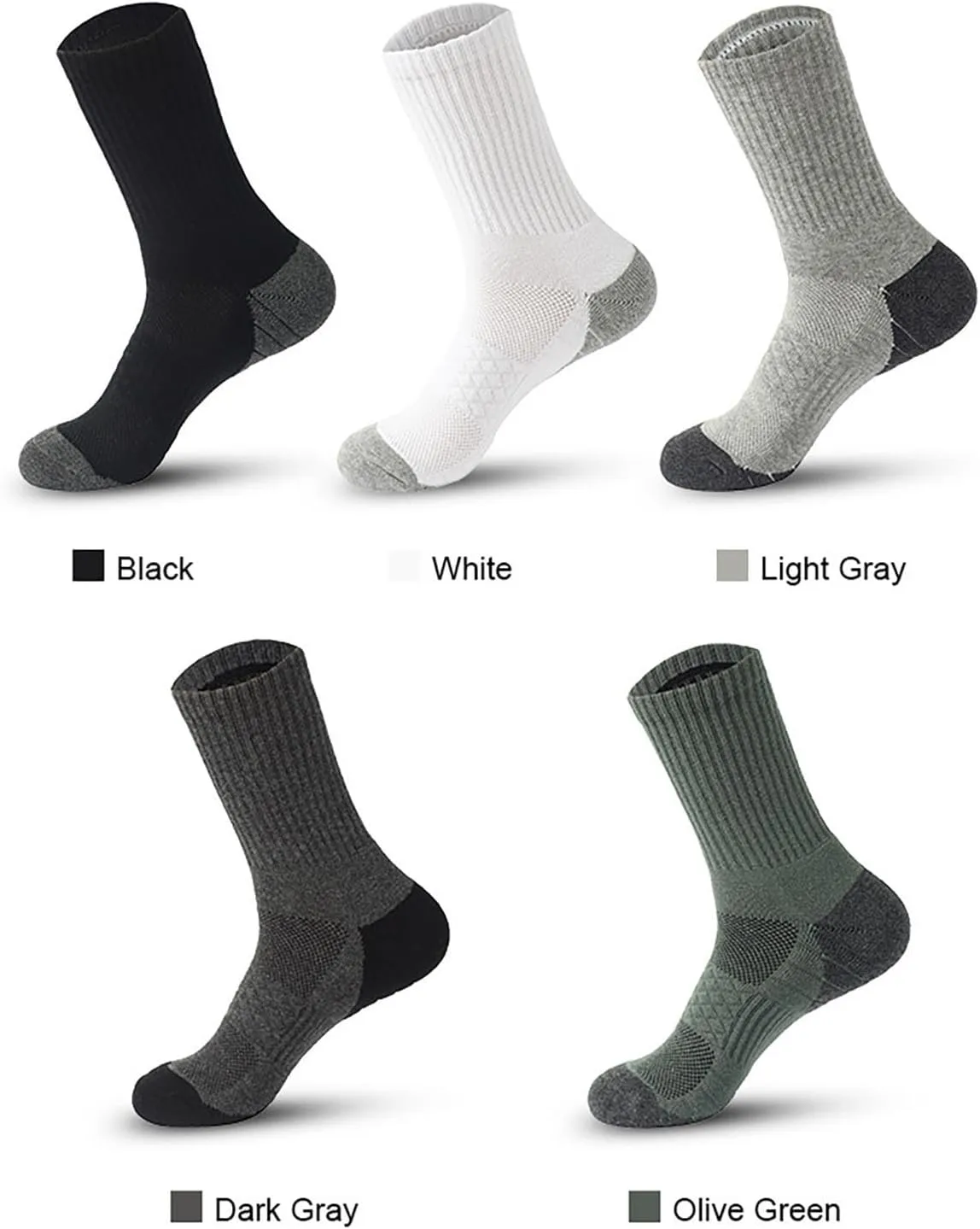 GIERIDUC Over Knee Socks For Woman 5 Pairs Wool Socks For Women Gifts Casual Thick Knit Cozy Crew Socks Scrunched Socks