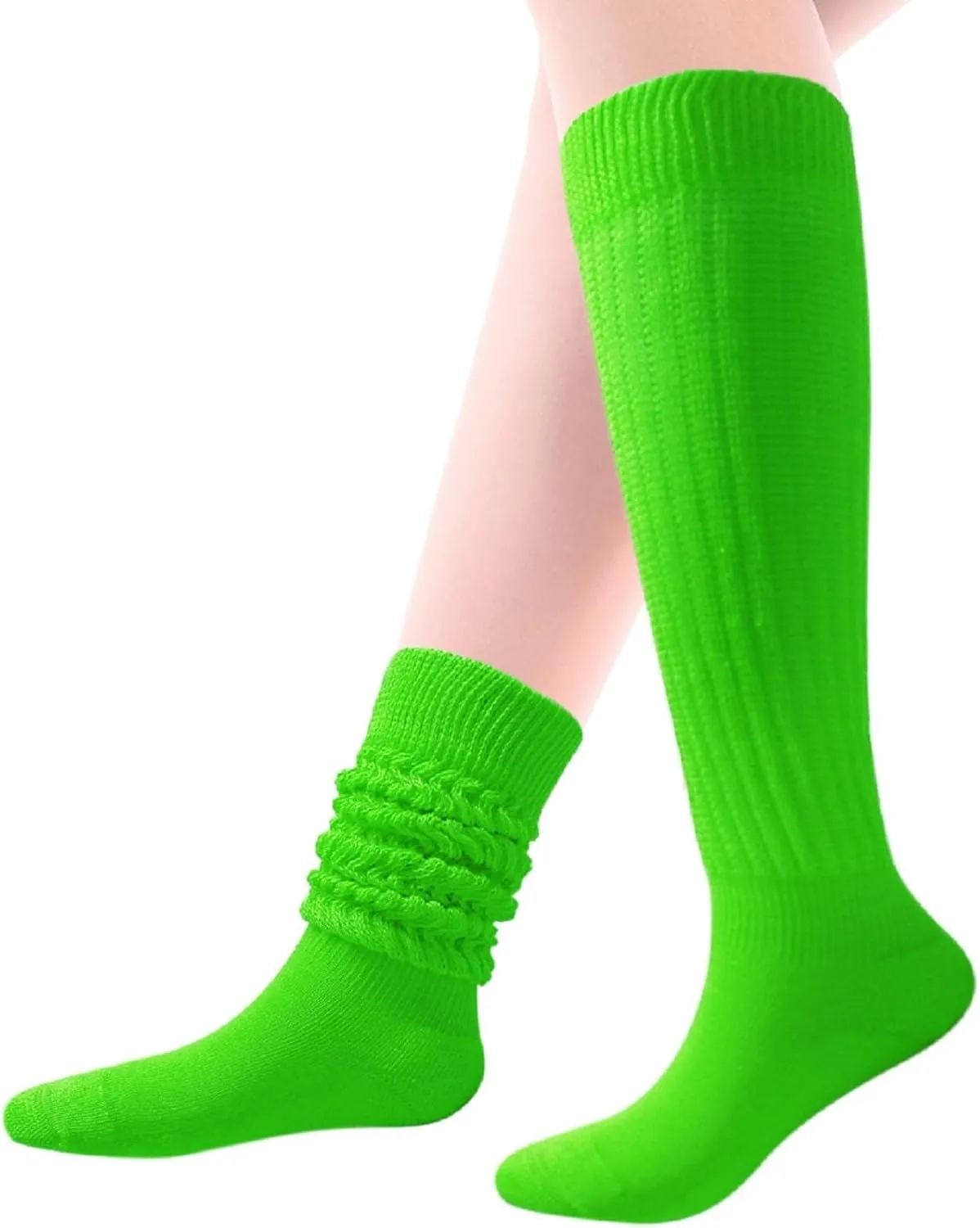 GIERIDUC Womens Athletic Crew Socks 5 Pairs Women Soild Color Socks Thigh High Boot Socks Soft Scrunch Socks Goth Socks