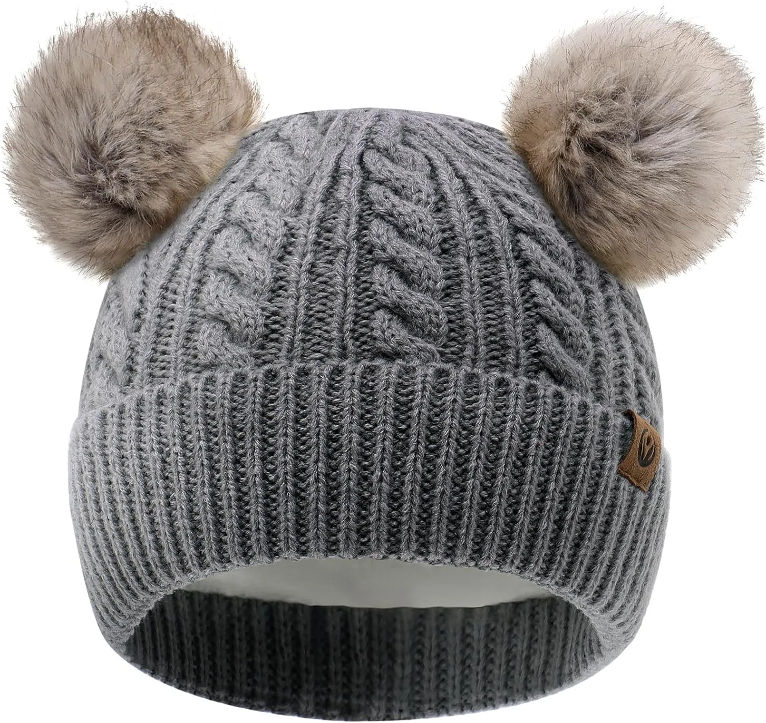 Girl Beanies Pompom Winter Knitted Hat Toddler Beanies Infant Winter Hat Cap for Boys Girls(3M-12T)