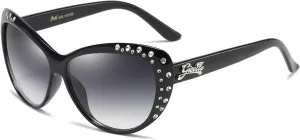 Giselle Cute Kids Retro Cat Eye Rhinestone Sunglasses for Teen Girls and Children Age 6-14