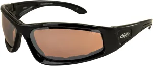 Global Vision Eyewear Triumphant Safety Sunglasses with Matte Black Frame and Driving Mirror Lenses