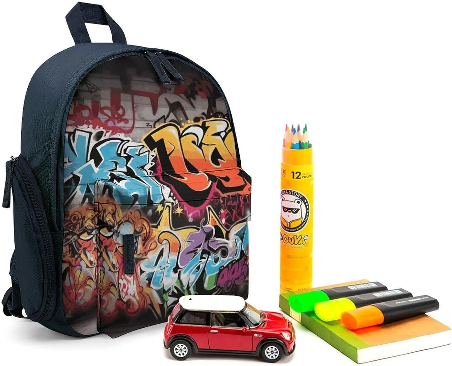 Graffiti Hip Hop Travel Backpack Casual Bag Lightweight Hiking Backpacks for Business, Travelling, Hiking