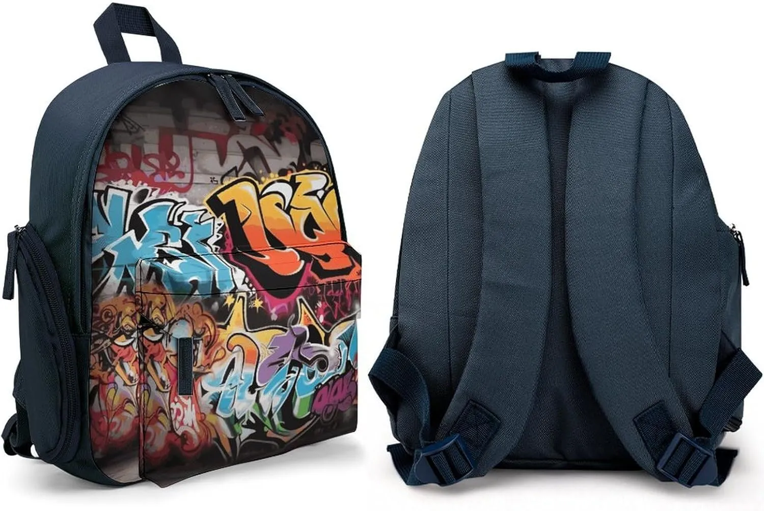 Graffiti Hip Hop Travel Backpack Casual Bag Lightweight Hiking Backpacks for Business, Travelling, Hiking