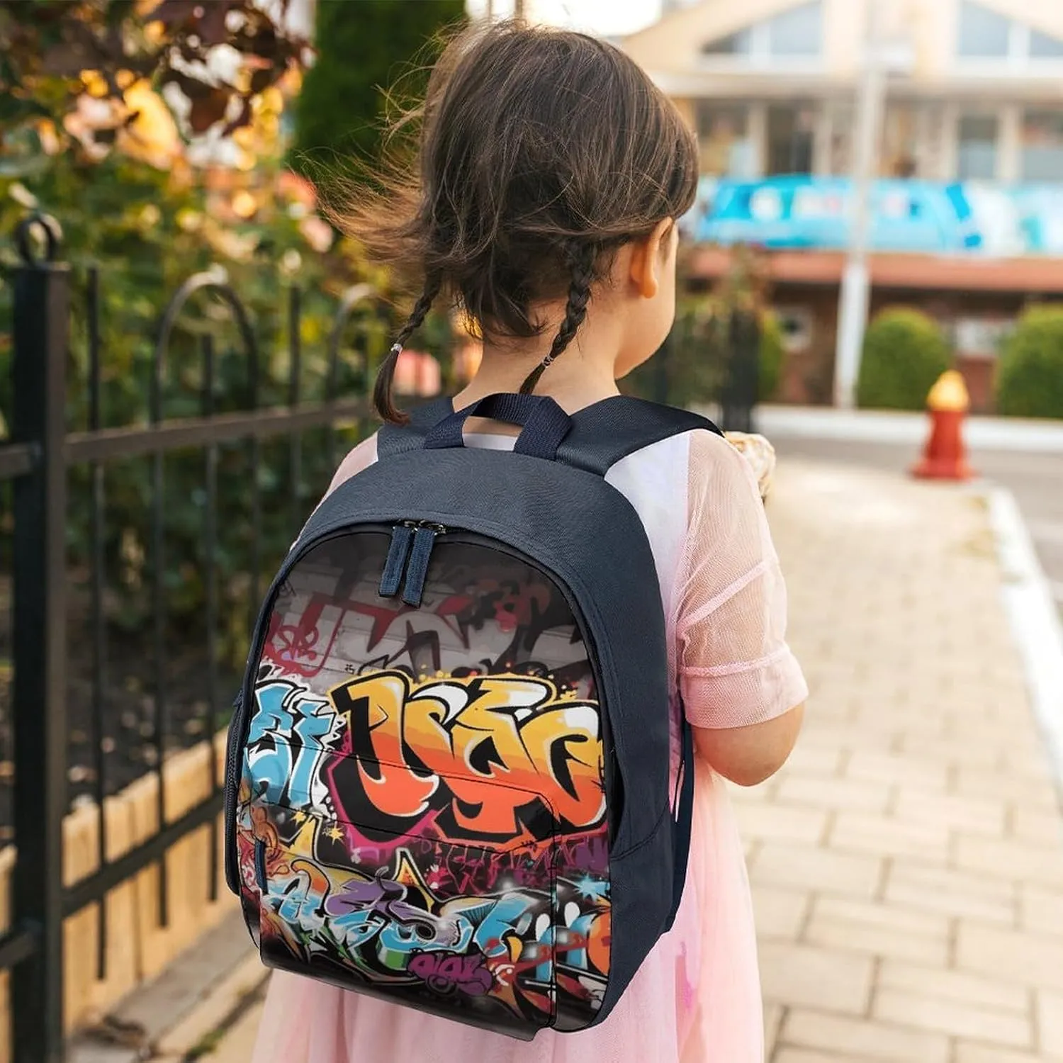 Graffiti Hip Hop Travel Backpack Casual Bag Lightweight Hiking Backpacks for Business, Travelling, Hiking