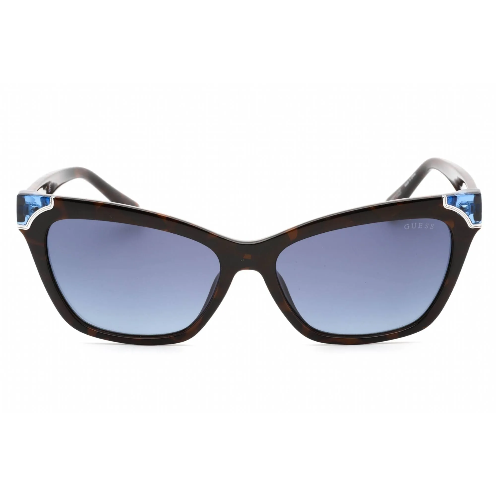 Guess Women's Sunglasses - Gradient Blue Lens Blonde Havana Cat Eye Frame | GU7840 53W