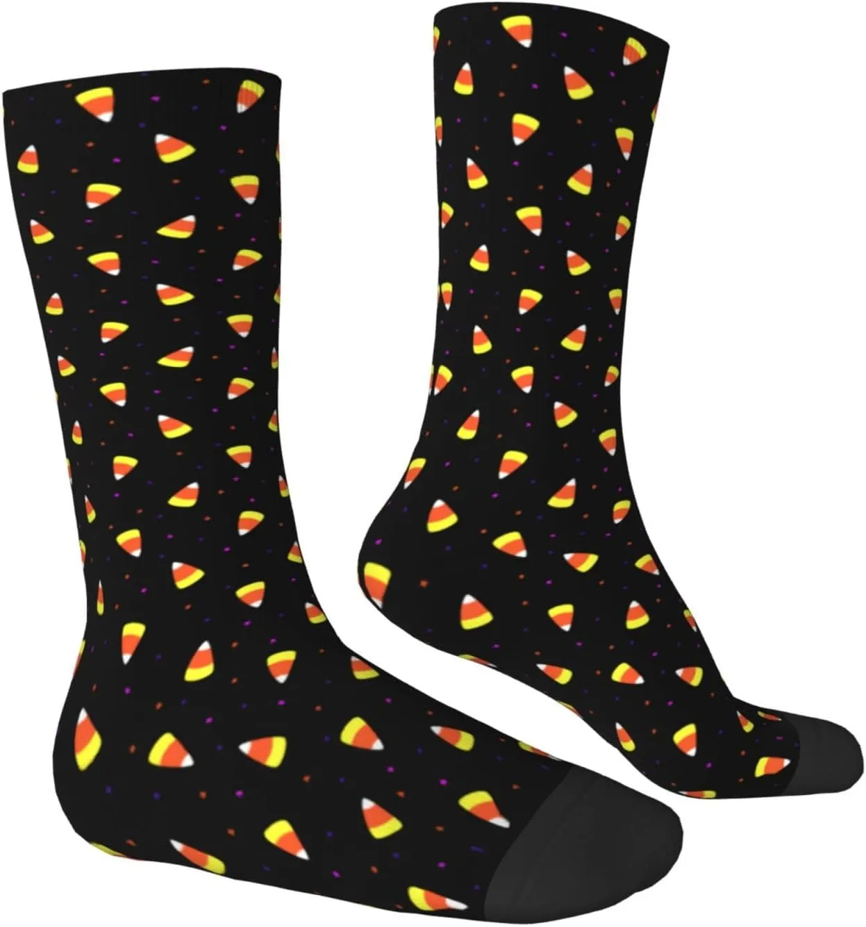 Halloween Candy Corn Pattern Fun And Innovative Men'S And Women'S Crew - Elastic Comfortable Formal Socks, Gift Casual Socks