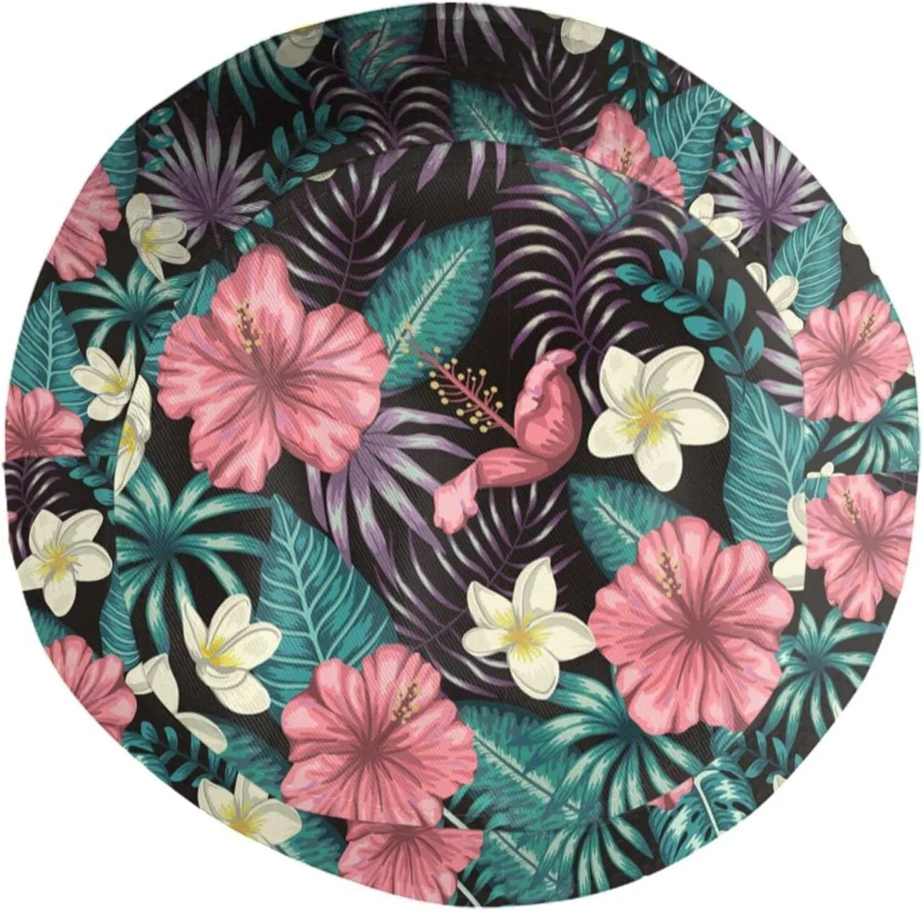 Hawaii Hawaiian Flowers Bucket Sun Hat for Men Women Sun Protection Wide Brim Hats Packable Summer Travel Boonie Cap