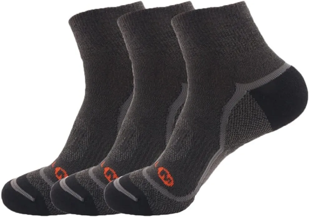 HBJWOV Men's Wool Outdoor Hiking Hiker Cushion Low Cut Socks Hiking Crew Socks(E)