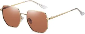 HMRGLMIE-Metal Polarized Sunglasses For Men Vintage Driving Sun Glasses Male Oversized Anti Glare Shades