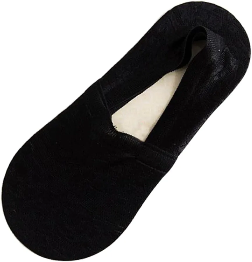Homoyoyo Women's No Show Lace Socks - Invisible Low Cut Non-Slip Socks for Comfort and Style Black, Black, 10.00X4.00X0.20CM