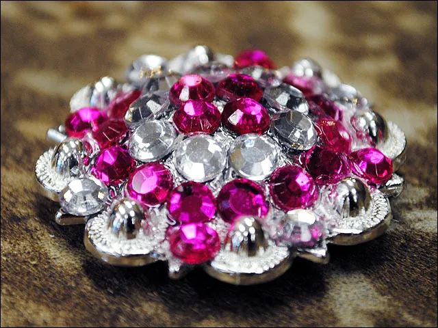 Hot Pink Clear Crystals Berry Bling Headstall Hilason