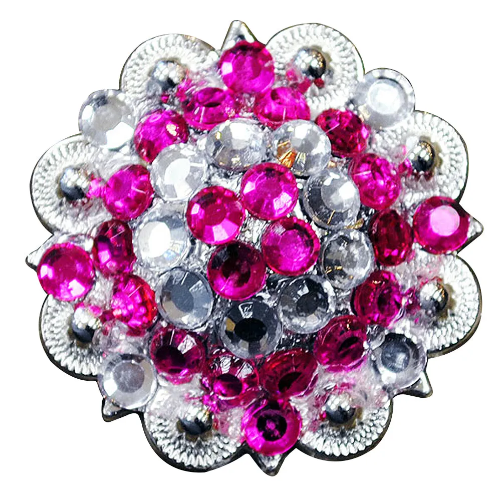 Hot Pink Clear Crystals Berry Bling Headstall Hilason