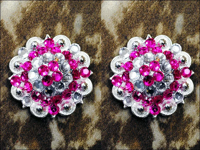 Hot Pink Clear Crystals Berry Bling Headstall Hilason