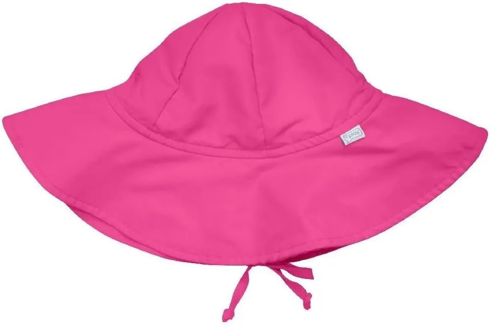 i play. Baby Girls' Solid Brim Sun Hat (Baby) - Hot Pink - Infant(6-18 Mo)