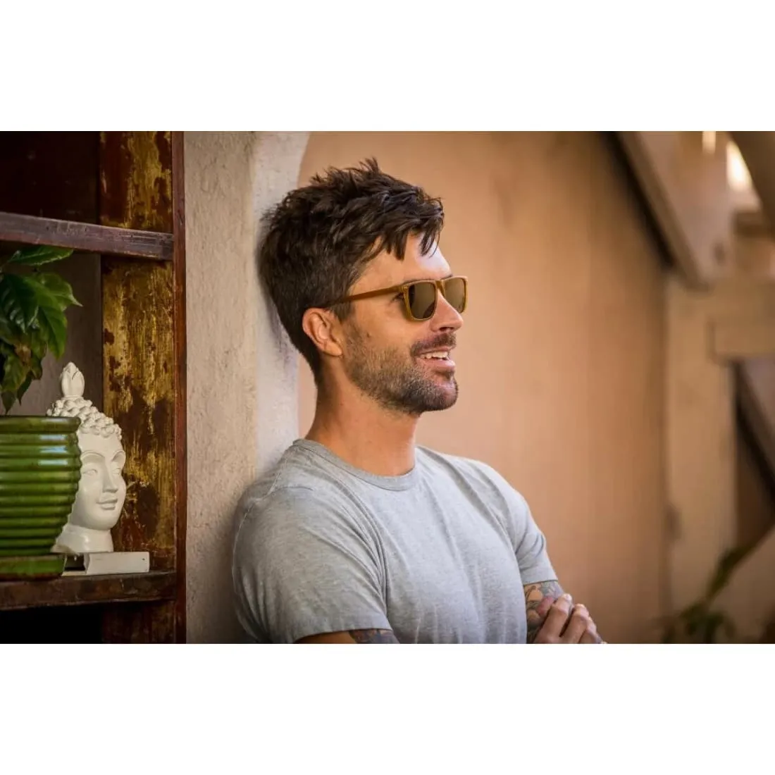 I-Sea Dax Polarised Sunglasses - Sunshine/Green Polarized Lens