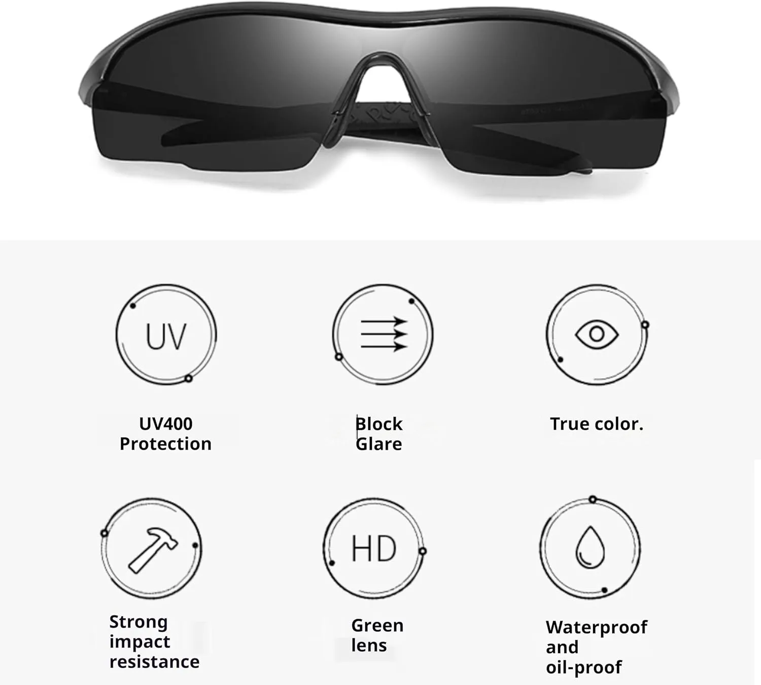 ICARA Al-Mg metal Polarized Sunglasses for Men, Sunglasses for Outdoor Sports, Cycling, Fishing, and Driving
