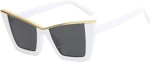 ICARA Trendy Retro Oversized Square Cat Eye Full lens Reading Sunglasses UV Protection Vintage Style For Women Sunglasses